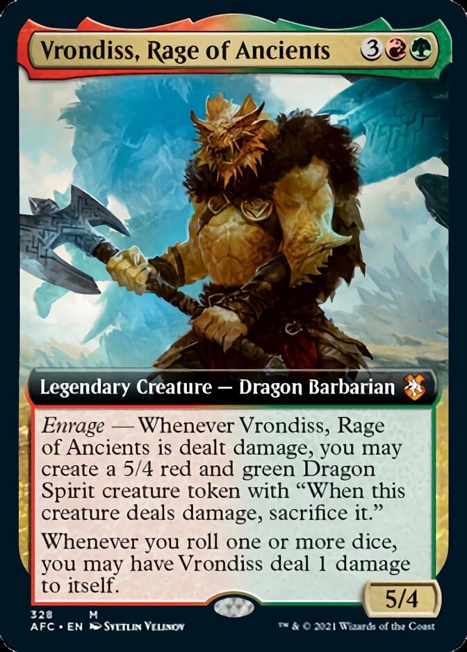 Vrondiss, Rage of Ancients (Extended Art) [Dungeons & Dragons: Adventures in the Forgotten Realms Commander] | I Want That Stuff Brandon