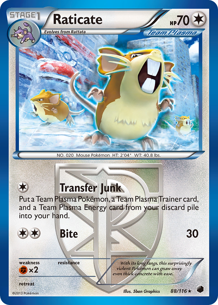 Raticate (88/116) [Black & White: Plasma Freeze] | I Want That Stuff Brandon