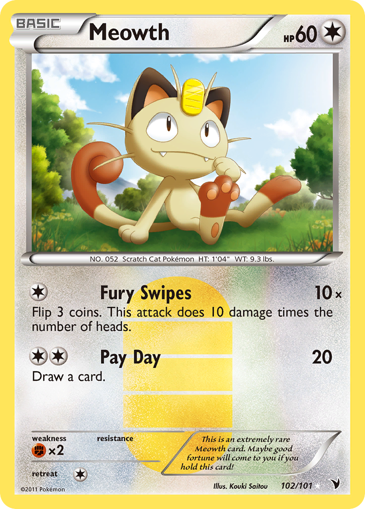 Meowth (102/101) [Black & White: Noble Victories] | I Want That Stuff Brandon