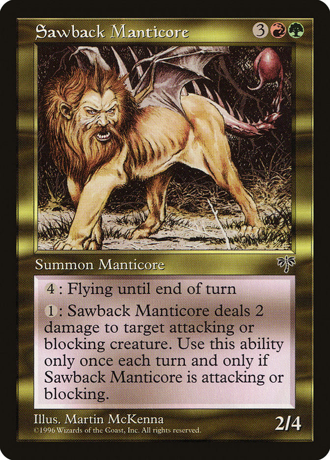 Sawback Manticore [Mirage] | I Want That Stuff Brandon