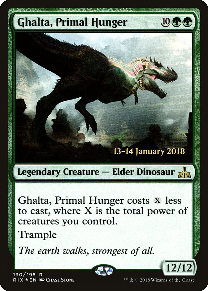 Ghalta, Primal Hunger [Rivals of Ixalan Prerelease Promos] | I Want That Stuff Brandon