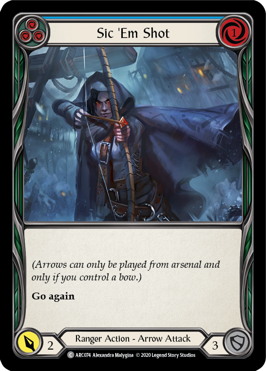 Sic 'Em Shot (Blue) [ARC074] Unlimited Edition Normal | I Want That Stuff Brandon