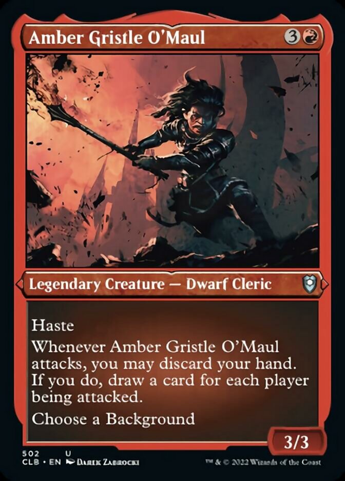 Amber Gristle O'Maul (Foil Etched) [Commander Legends: Battle for Baldur's Gate] | I Want That Stuff Brandon