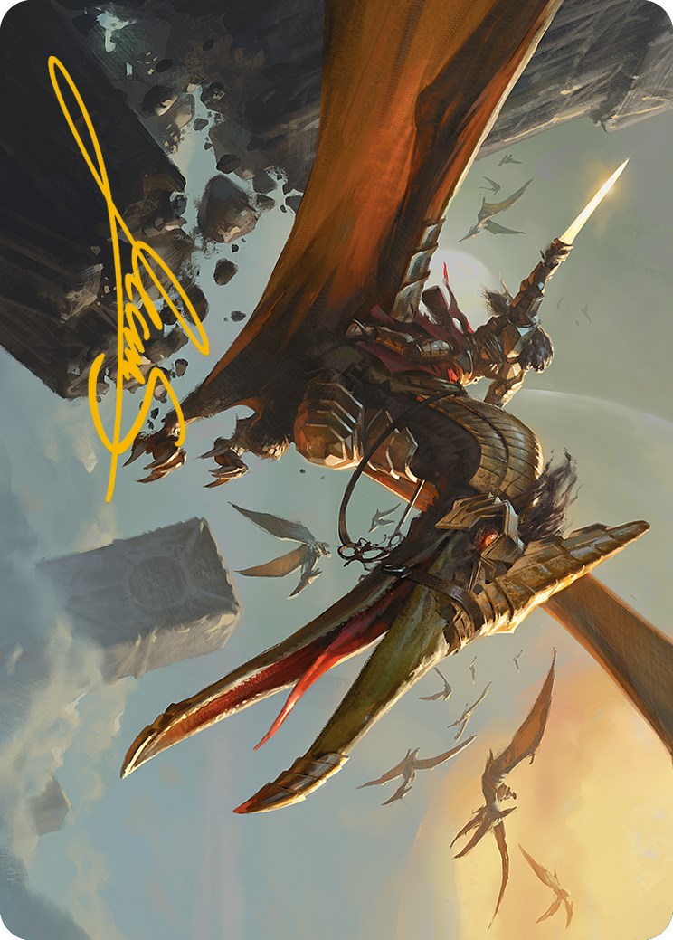 Skyhunter Strike Force Art Card (Gold-Stamped Signature) [Phyrexia: All Will Be One Art Series] | I Want That Stuff Brandon