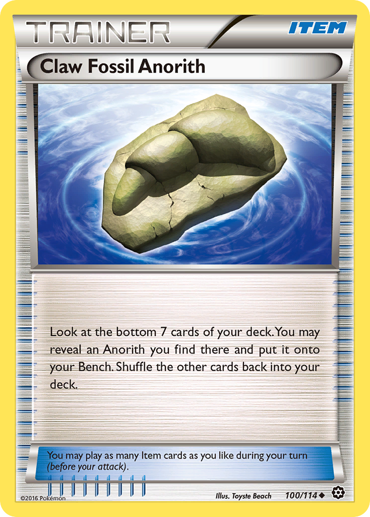 Claw Fossil Anorith (100/114) [XY: Steam Siege] | I Want That Stuff Brandon