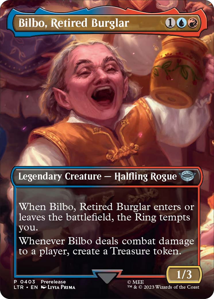 Bilbo, Retired Burglar (Borderless Alternate Art) [The Lord of the Rings: Tales of Middle-Earth] | I Want That Stuff Brandon