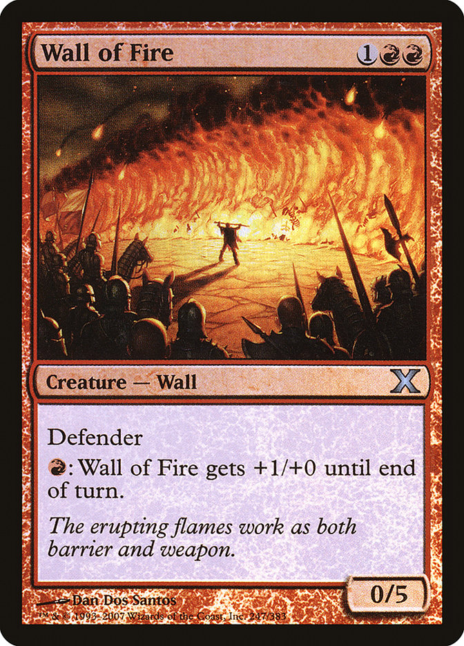 Wall of Fire (Premium Foil) [Tenth Edition] | I Want That Stuff Brandon