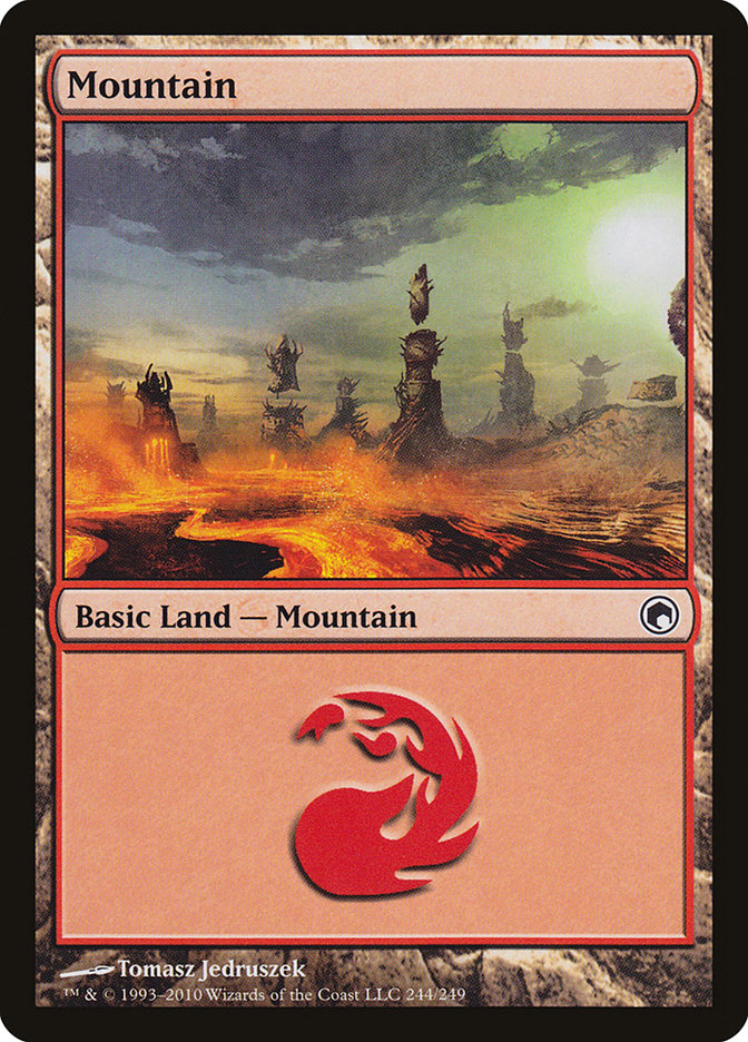 Mountain (244) [Scars of Mirrodin] | I Want That Stuff Brandon