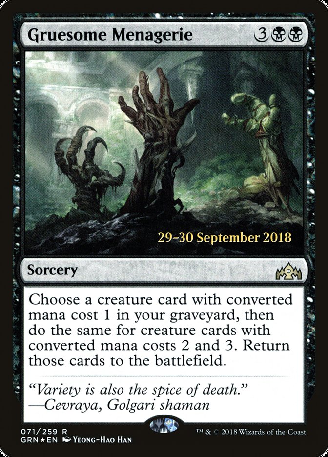 Gruesome Menagerie [Guilds of Ravnica Prerelease Promos] | I Want That Stuff Brandon