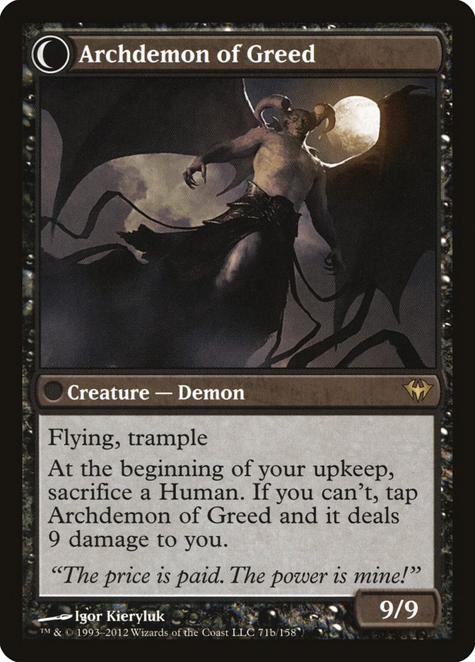 Ravenous Demon // Archdemon of Greed [Dark Ascension] | I Want That Stuff Brandon