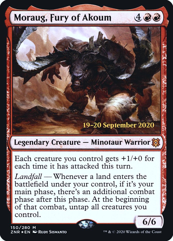 Moraug, Fury of Akoum [Zendikar Rising Prerelease Promos] | I Want That Stuff Brandon