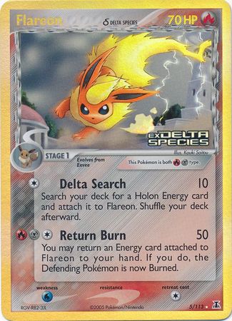 Flareon (5/113) (Delta Species) (Stamped) [EX: Delta Species] | I Want That Stuff Brandon