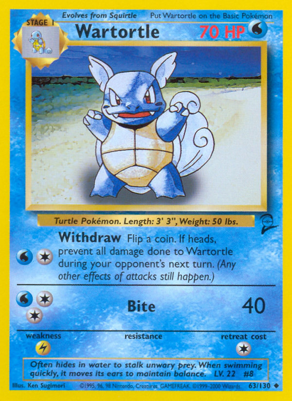 Wartortle (63/130) [Base Set 2] | I Want That Stuff Brandon