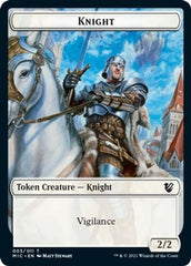 Wolf // Knight Double-Sided Token [Innistrad: Midnight Hunt Commander Tokens] | I Want That Stuff Brandon