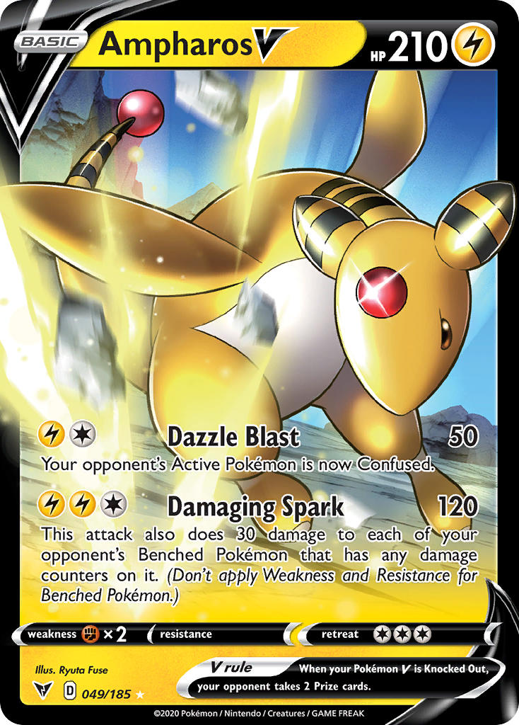Ampharos V (049/185) [Sword & Shield: Vivid Voltage] | I Want That Stuff Brandon
