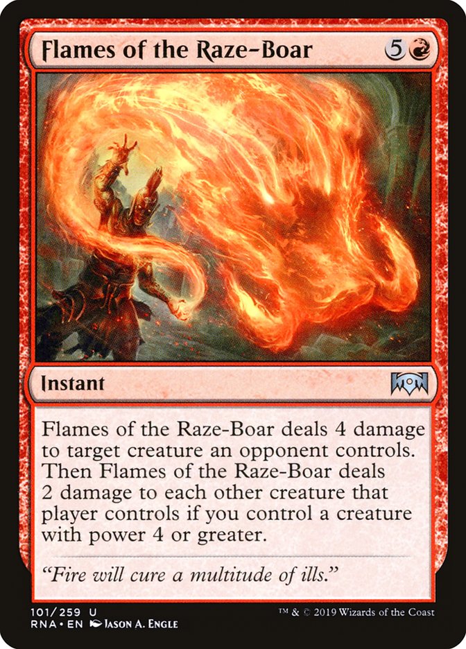 Flames of the Raze-Boar [Ravnica Allegiance] | I Want That Stuff Brandon