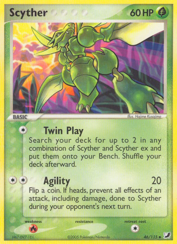 Scyther (46/115) [EX: Unseen Forces] | I Want That Stuff Brandon