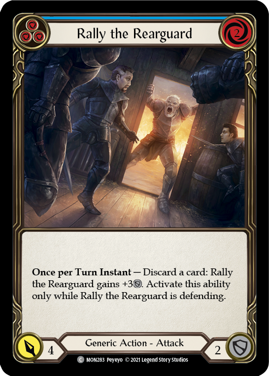 Rally the Rearguard (Blue) [MON283] 1st Edition Normal | I Want That Stuff Brandon