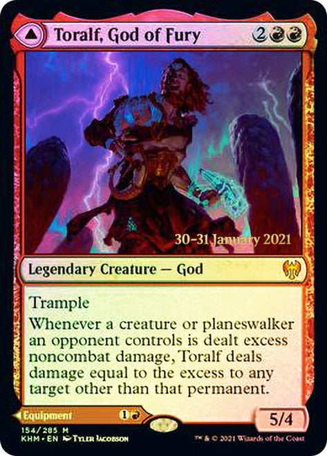 Toralf, God of Fury // Toralf's Hammer [Kaldheim Prerelease Promos] | I Want That Stuff Brandon