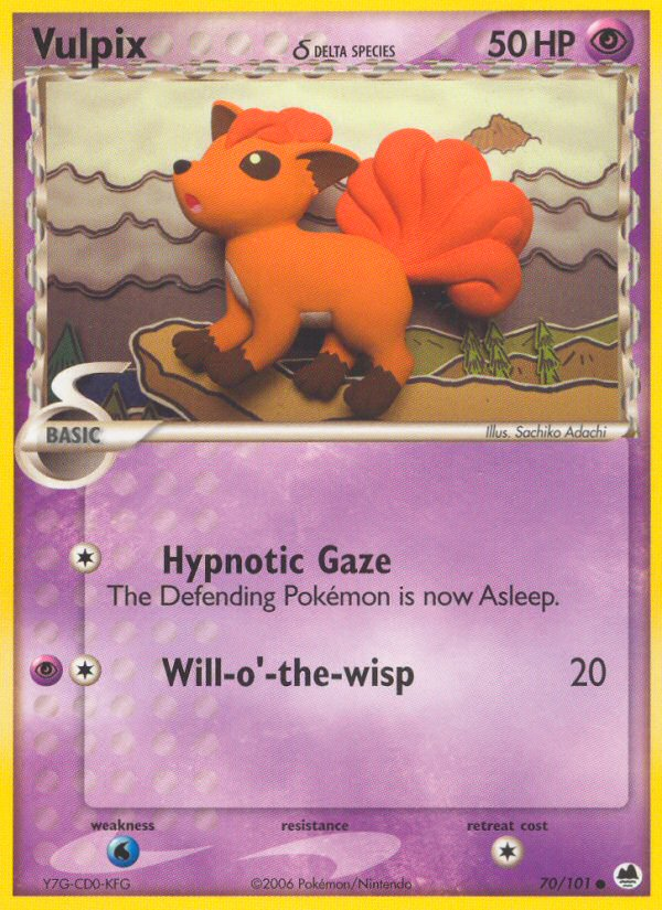 Vulpix (70/101) (Delta Species) [EX: Dragon Frontiers] | I Want That Stuff Brandon