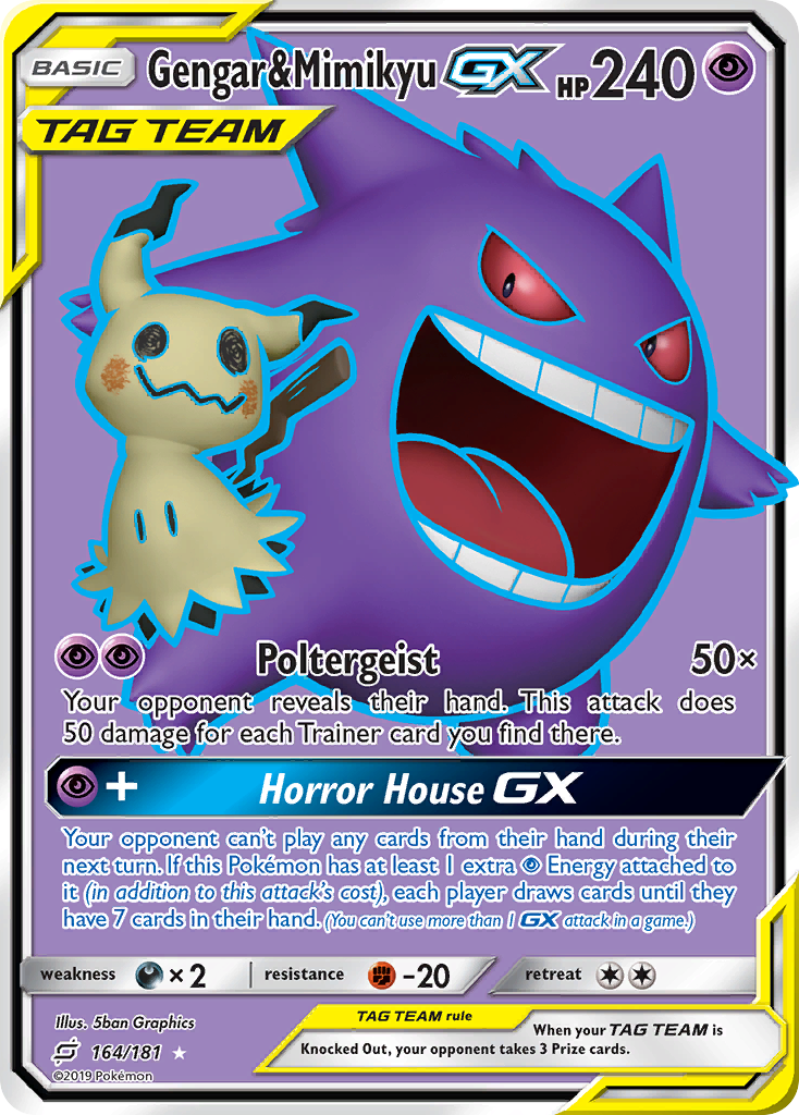 Gengar & Mimikyu GX (164/181) [Sun & Moon: Team Up] | I Want That Stuff Brandon