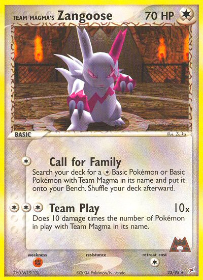 Team Magma's Zangoose (23/95) [EX: Team Magma vs Team Aqua] | I Want That Stuff Brandon