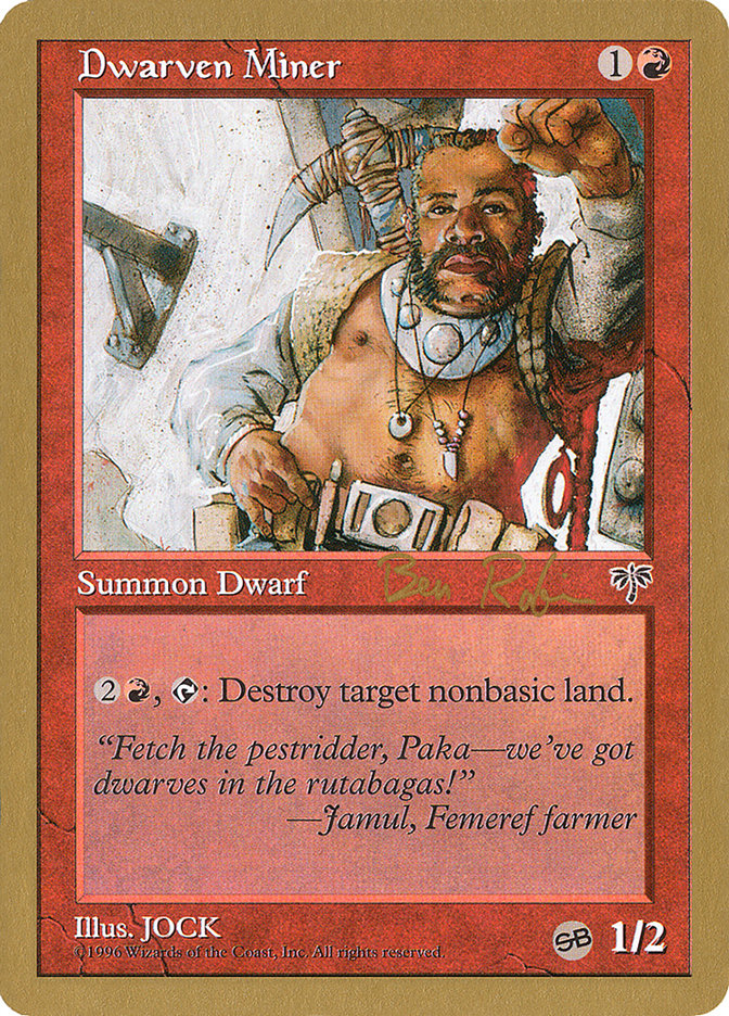 Dwarven Miner (Ben Rubin) (SB) [World Championship Decks 1998] | I Want That Stuff Brandon