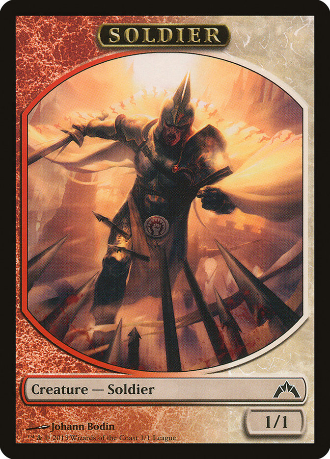 Soldier Token (Johann Bodin) [League Tokens 2013] | I Want That Stuff Brandon