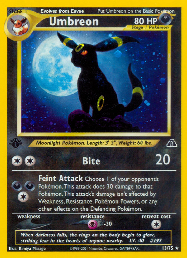 Umbreon (13/75) [Neo Discovery 1st Edition] | I Want That Stuff Brandon