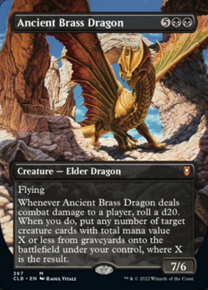 Ancient Brass Dragon (Borderless Alternate Art) [Commander Legends: Battle for Baldur's Gate] | I Want That Stuff Brandon