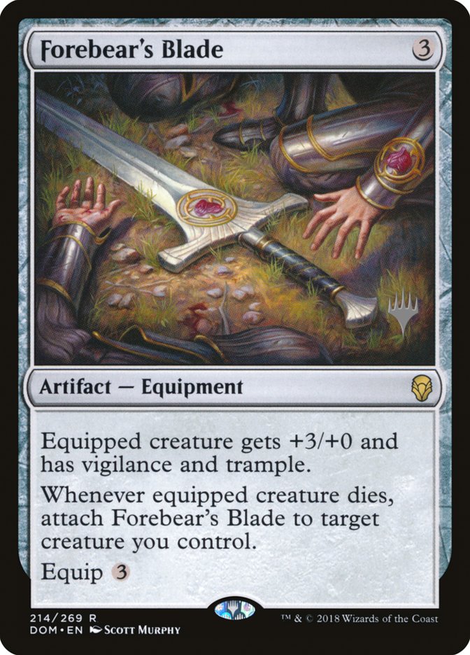 Forebear's Blade (Promo Pack) [Dominaria Promos] | I Want That Stuff Brandon
