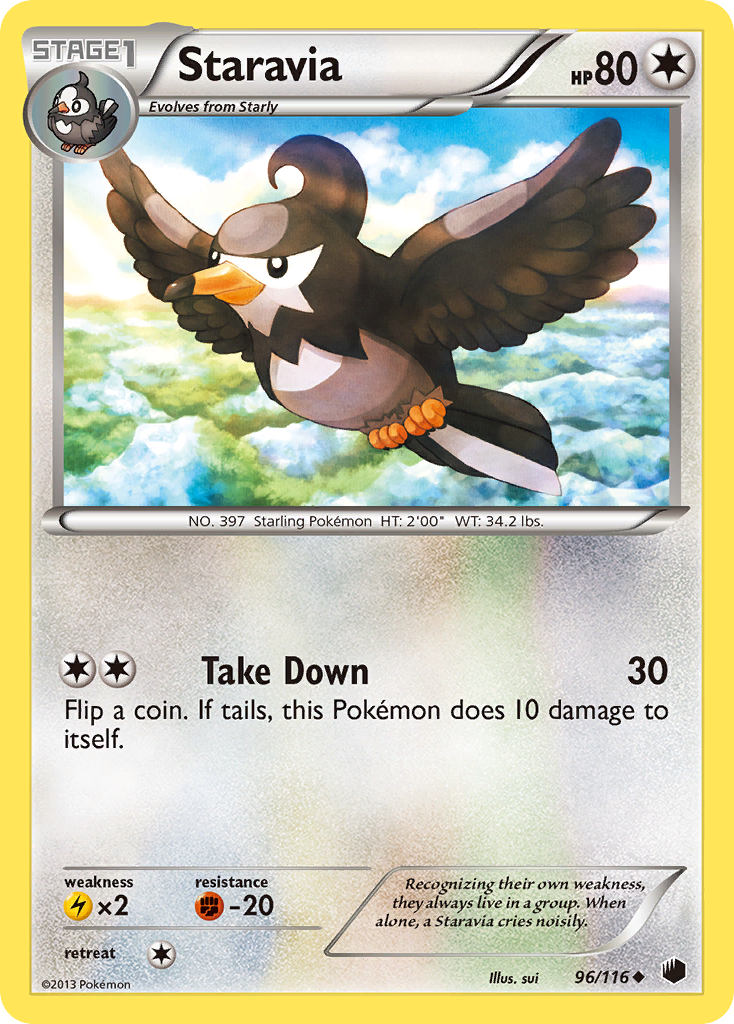 Staravia (96/116) [Black & White: Plasma Freeze] | I Want That Stuff Brandon