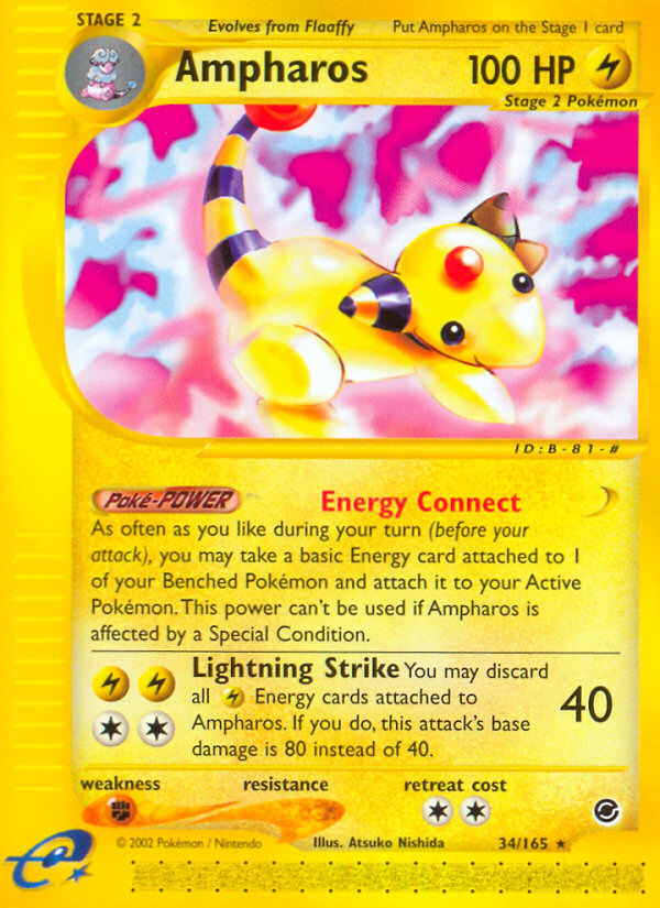 Ampharos (34/165) [Expedition: Base Set] | I Want That Stuff Brandon