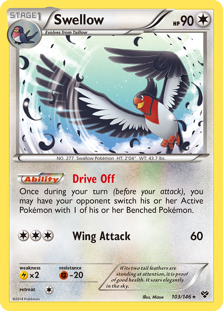 Swellow (103/146) [XY: Base Set] | I Want That Stuff Brandon