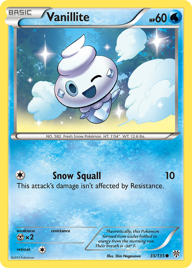 Vanillite (35/135) [Black & White: Plasma Storm] | I Want That Stuff Brandon