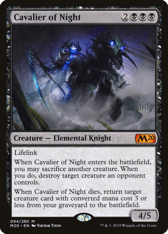 Cavalier of Night (Promo Pack) [Core Set 2020 Promos] | I Want That Stuff Brandon