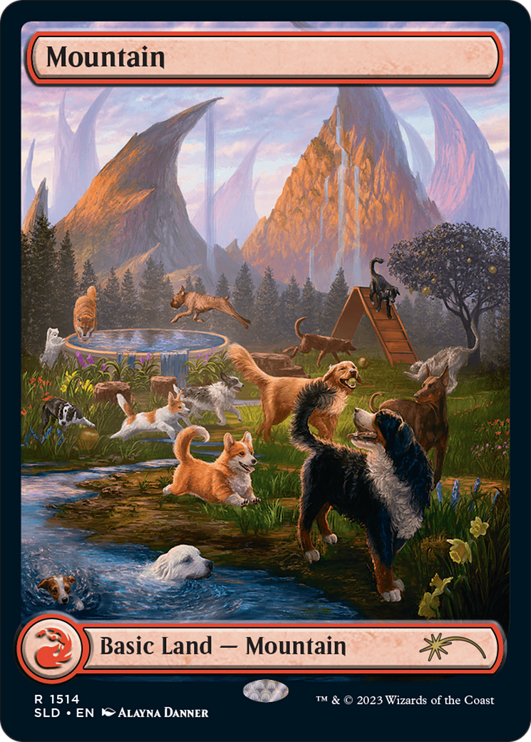 Mountain (1514) [Secret Lair Commander Deck: Raining Cats and Dogs] | I Want That Stuff Brandon