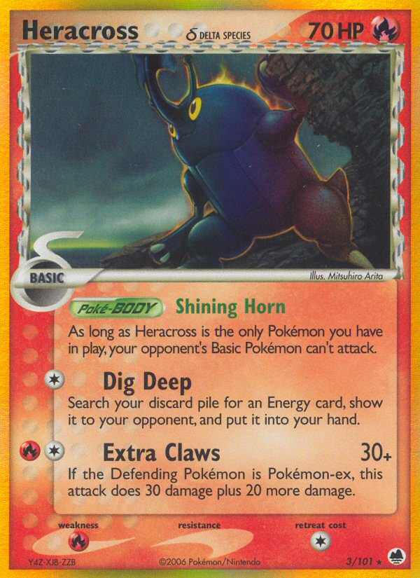 Heracross (3/101) (Delta Species) [EX: Dragon Frontiers] | I Want That Stuff Brandon