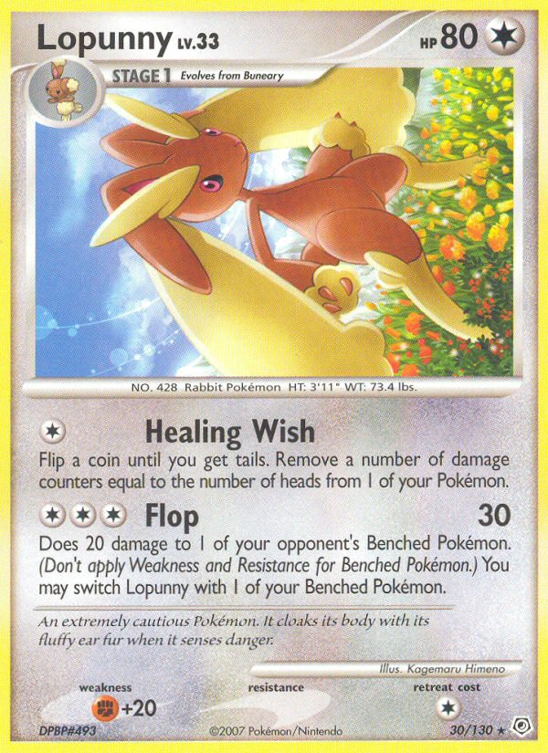 Lopunny (30/130) [Diamond & Pearl: Base Set] | I Want That Stuff Brandon