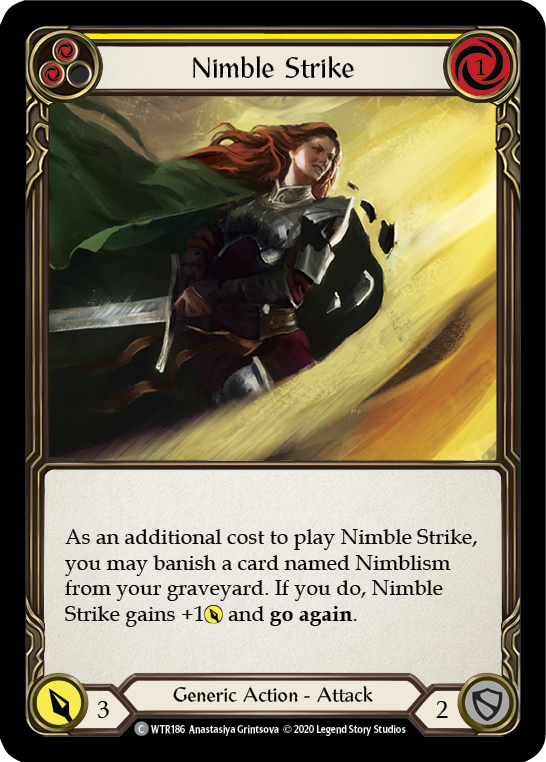 Nimble Strike (Yellow) [WTR186] Unlimited Edition Normal | I Want That Stuff Brandon