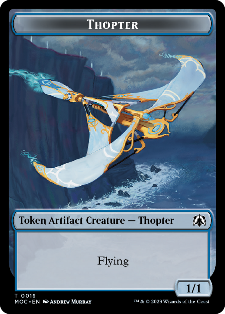 Thopter // Gold Double-Sided Token [March of the Machine Commander Tokens] | I Want That Stuff Brandon