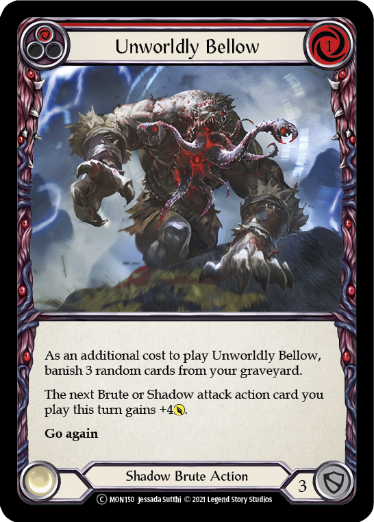 Unworldly Bellow (Red) [U-MON150] Unlimited Edition Normal | I Want That Stuff Brandon