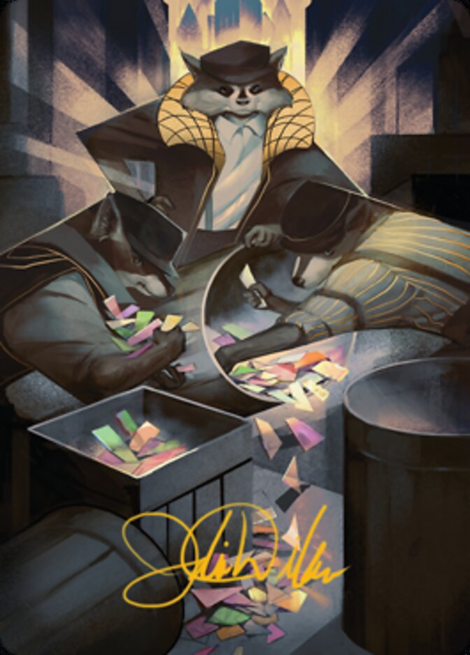 Masked Bandits Art Card (Gold-Stamped Signature) [Streets of New Capenna Art Series] | I Want That Stuff Brandon