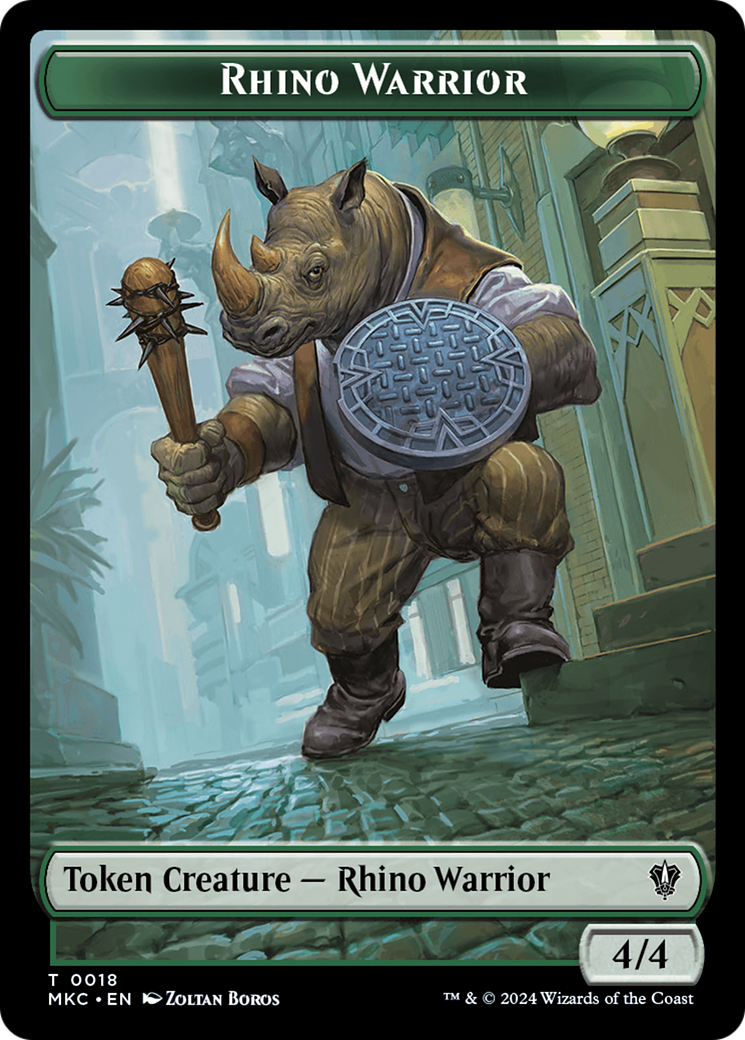 Thopter // Rhino Warrior Double-Sided Token [Murders at Karlov Manor Commander Tokens] | I Want That Stuff Brandon