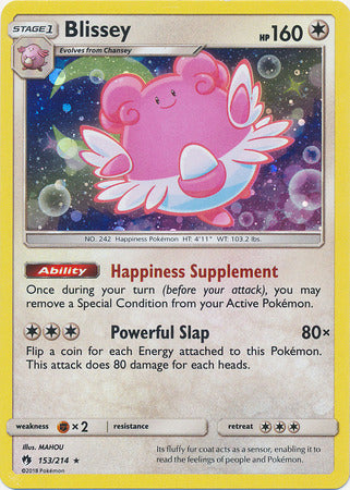 Blissey (153/214) (Cosmos Holo) [Sun & Moon: Lost Thunder] | I Want That Stuff Brandon