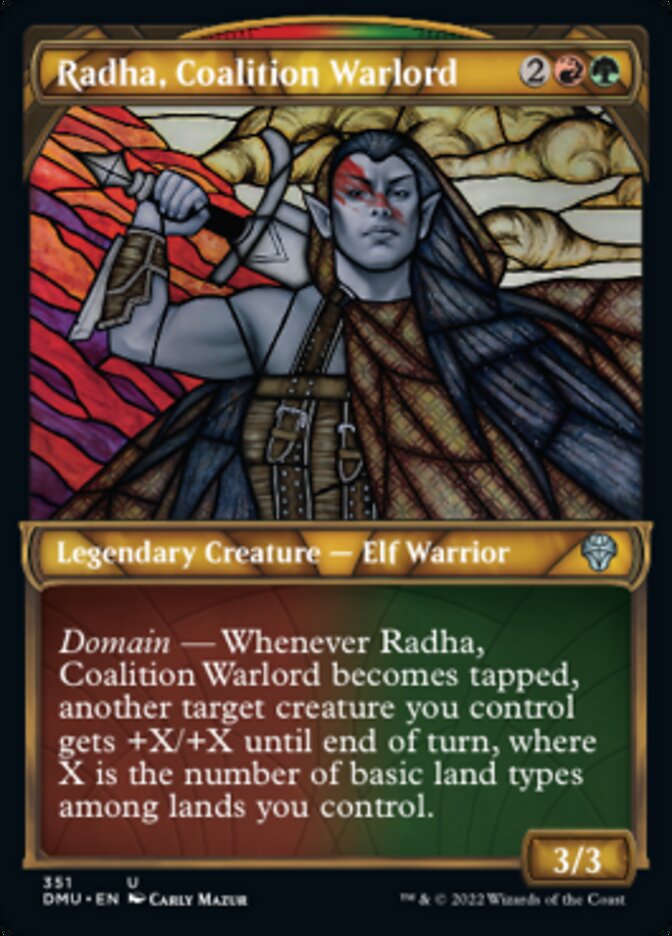 Radha, Coalition Warlord (Showcase Textured) [Dominaria United] | I Want That Stuff Brandon