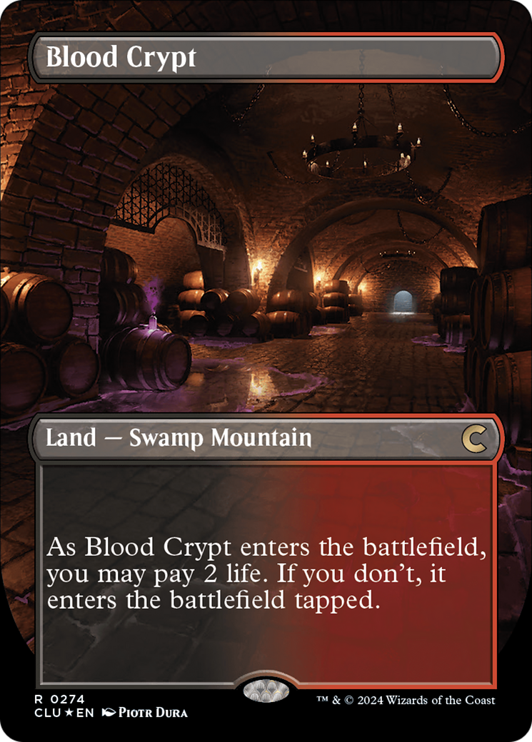 Blood Crypt (Borderless) [Ravnica: Clue Edition] | I Want That Stuff Brandon