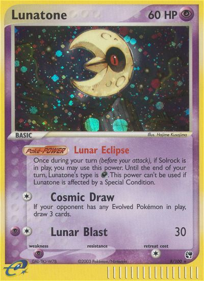 Lunatone (8/100) [EX: Sandstorm] | I Want That Stuff Brandon