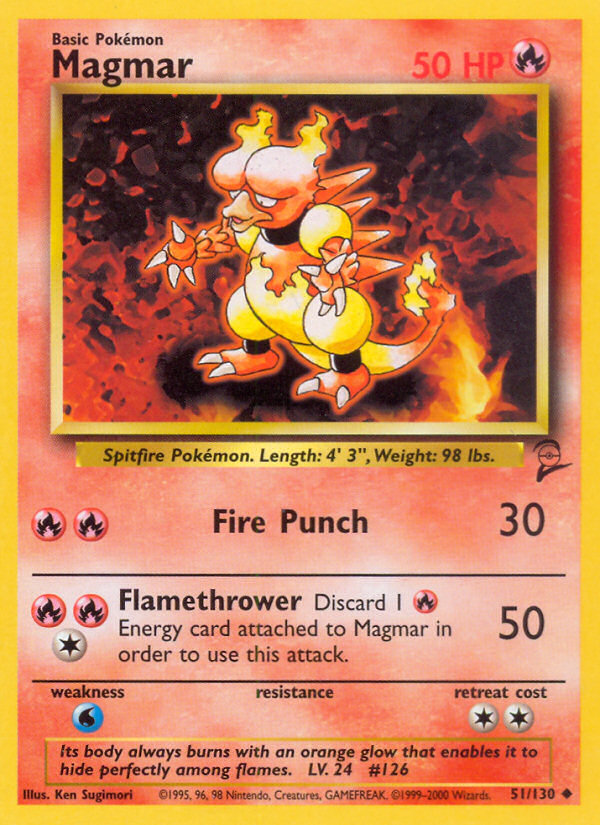 Magmar (51/130) [Base Set 2] | I Want That Stuff Brandon