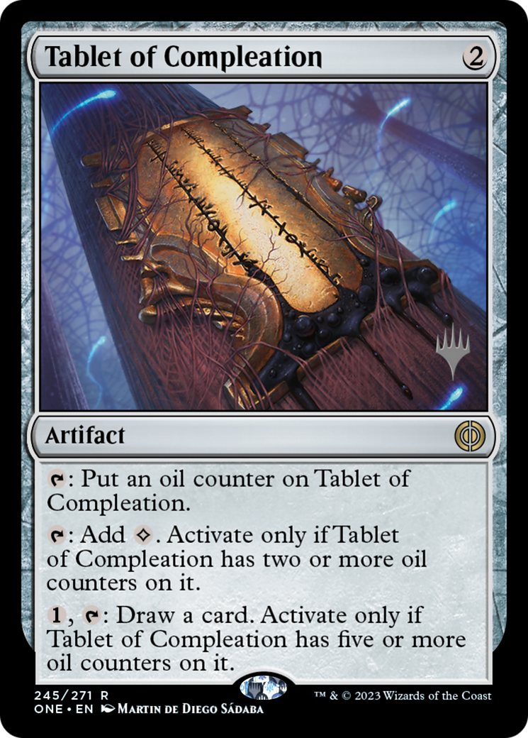 Tablet of Compleation (Promo Pack) [Phyrexia: All Will Be One Promos] | I Want That Stuff Brandon